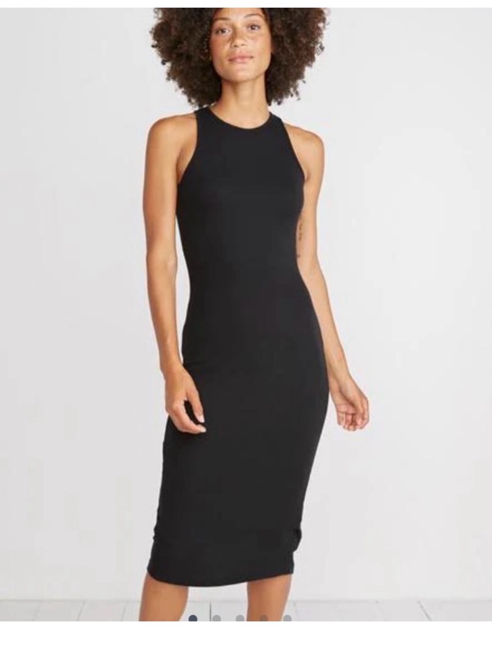 Marine Layer Black Sleeveless Midi Tank Dress